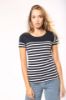 T-shirt donna in stile marinaro Bio girocollo