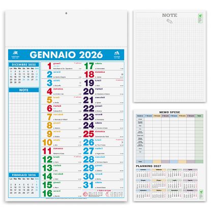 Calendario Multicolor Notes PA422