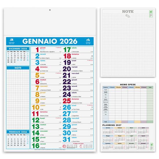 Calendario Multicolor Notes PA422