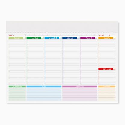 PLANNING SETTIMANALE MULTICOLOR PA802