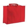 Shopper maxi con soffietto in TNT 100 g/m2 cucito, manici lunghi