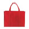 Shopper maxi con soffietto in TNT 100 g/m2 cucito, manici lunghi