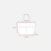 Borsa in cotone riciclato 450 g/m2 con manici lunghi e doppia tasca frontale