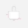 Shopper con soffietto in TNT cucito, manici lunghi