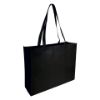 Shopper con soffietto in TNT cucito, manici lunghi