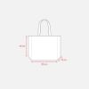 Shopper con soffietto in TNT cucito, manici lunghi