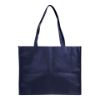 Shopper con soffietto in TNT cucito, manici lunghi