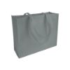 Shopper con soffietto in TNT cucito, manici lunghi