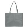 Shopper con soffietto in TNT cucito, manici lunghi