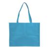 Shopper con soffietto in TNT cucito, manici lunghi