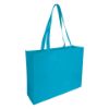 Shopper con soffietto in TNT cucito, manici lunghi