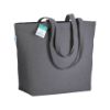 Shopper con soffietto alla base in cotone riciclato 280 g/m2, manici lunghi