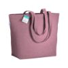 Shopper con soffietto alla base in cotone riciclato 280 g/m2, manici lunghi