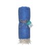 Telo mare/pareo  in cotone riciclato  da 180 gr/m2 con frange, misura 90x170 cm