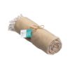 Telo mare/pareo  in cotone riciclato  da 180 gr/m2 con frange, misura 90x170 cm