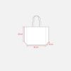 Shopper con soffietto in PP laminato 120 g/m2, manici lunghi a nastro