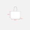 Shopper con soffietto in PP laminato 120 g/m2, manici lunghi a nastro