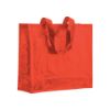 Shopper con soffietto in PP laminato 120 g/m2, manici lunghi a nastro
