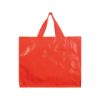 Shopper con soffietto in PP laminato 120 g/m2, manici lunghi a nastro