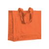 Shopper con soffietto in PP laminato 120 g/m2, manici lunghi a nastro