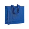 Shopper con soffietto in PP laminato 120 g/m2, manici lunghi a nastro