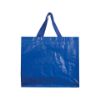 Shopper con soffietto in PP laminato 120 g/m2, manici lunghi a nastro