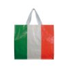 Shopper con soffietto in PP laminato 120 g/m2, manici lunghi a nastro