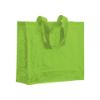 Shopper con soffietto in PP laminato 120 g/m2, manici lunghi a nastro