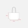 Borsa in juta con manici lunghi in corda e inserti colorati. Con soffietto