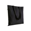 Borsa shopper a tinta unita in cotone riciclato da 140 g/m2. È certificata GRS