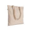 Borsa shopper naturale in cotone riciclato da 140 g/m2. È certificata GRS