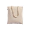 Borsa shopper naturale in cotone riciclato da 140 g/m2. È certificata GRS