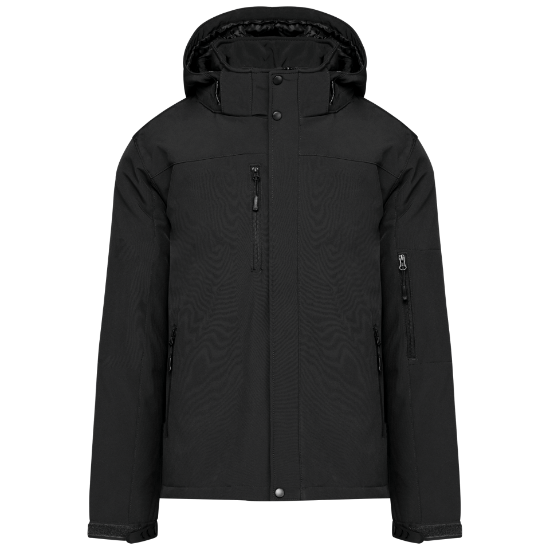 Parka uomo softshell imbottito con cappuccio