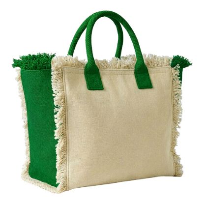 Maxi borsa in cotone da 450 g/m2. Dotata di chiusura a zip e tasca interna
