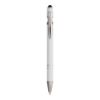 Penna a scatto in alluminio gommato con gommino per touch screen e clip in metallo