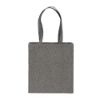 Borsa shopper in cotone riciclato 300 g/m2 con effetto mélange. Manici lunghi e soffietto