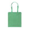 Borsa shopper in cotone riciclato 300 g/m2 con effetto mélange. Manici lunghi e soffietto