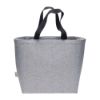 Borsa in cotone riciclato 340 g/m2 con effetto melange. Manici lunghi colorati e soffietto