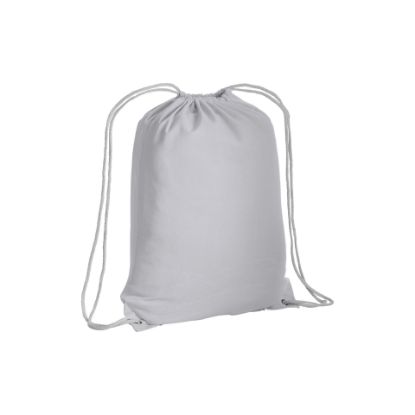 Zainetto in cotone 135 g/m2 con chiusura a strozzo