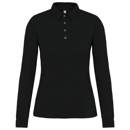 Polo jersey donna manica lunga