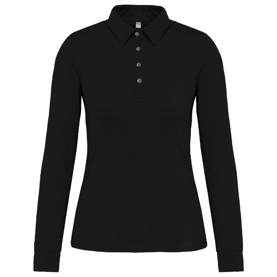Polo jersey donna manica lunga